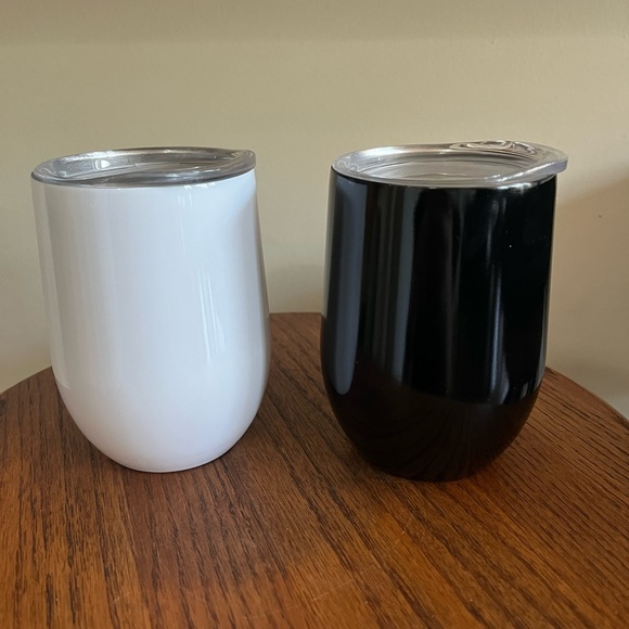 Set of 2 Couple’s Metal Wine Glasses - Picture 4 of 7